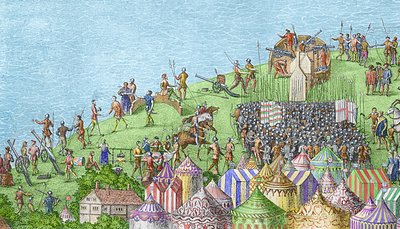 ソレントの戦いの間のポーツマス近くのイギリス軍の野営地 作： James Basire